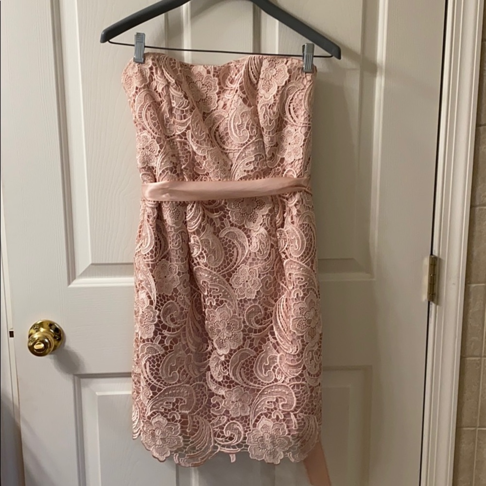 Blush strapless dress